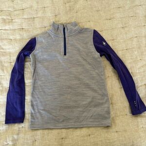Smartwool Kids' Classic Thermal Merino Base Layer 1/4 Zip Size Small